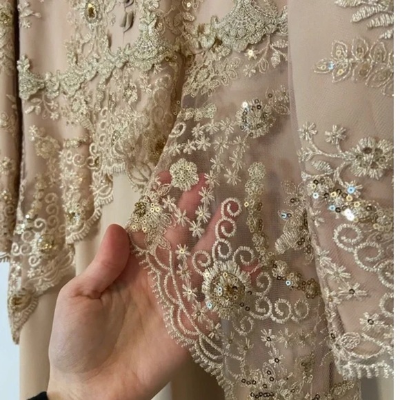 Mother of the Bride Long Sleeve Lace Evening Gown - Picture 4 of 6